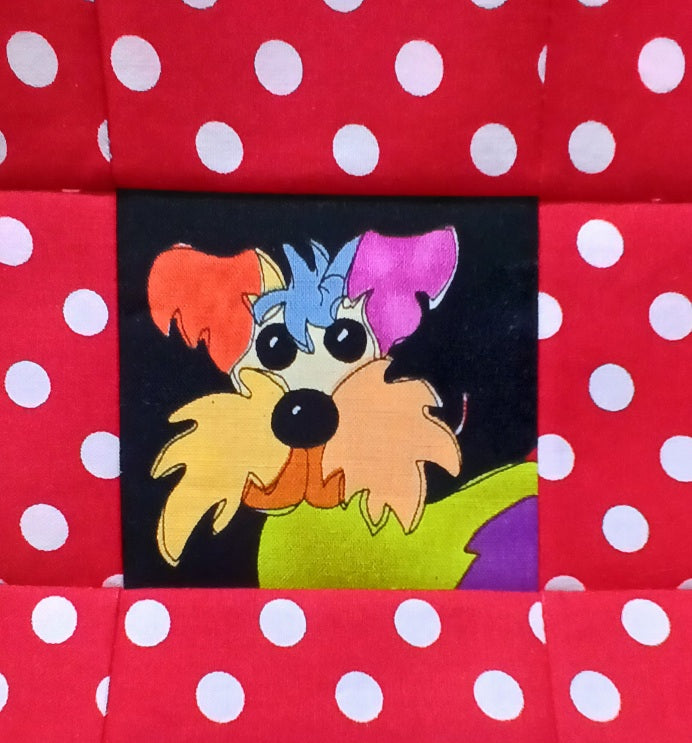 Handmade Dog Coasters, Quilted Cotton Set of 4
