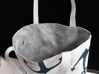 Handmade Nautical Tote Bag with Navy Anchor Print
