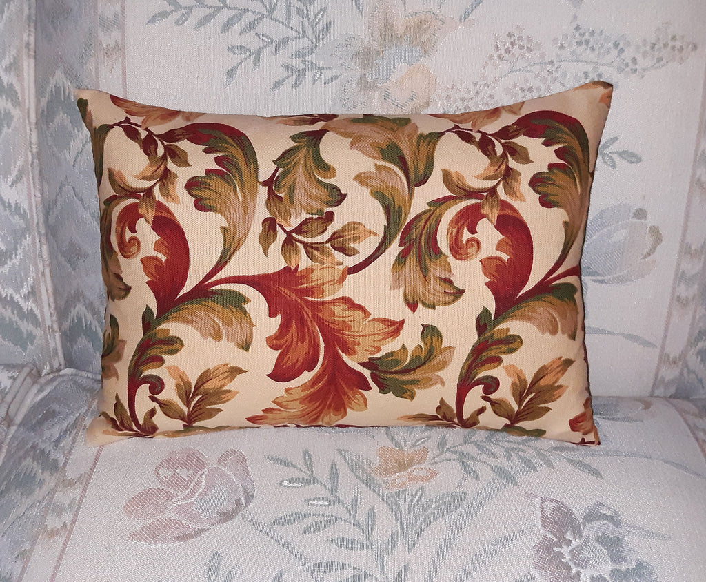 Florentine Throw Pillow Cover, Terracotta, Gold, Green 100% Cotton