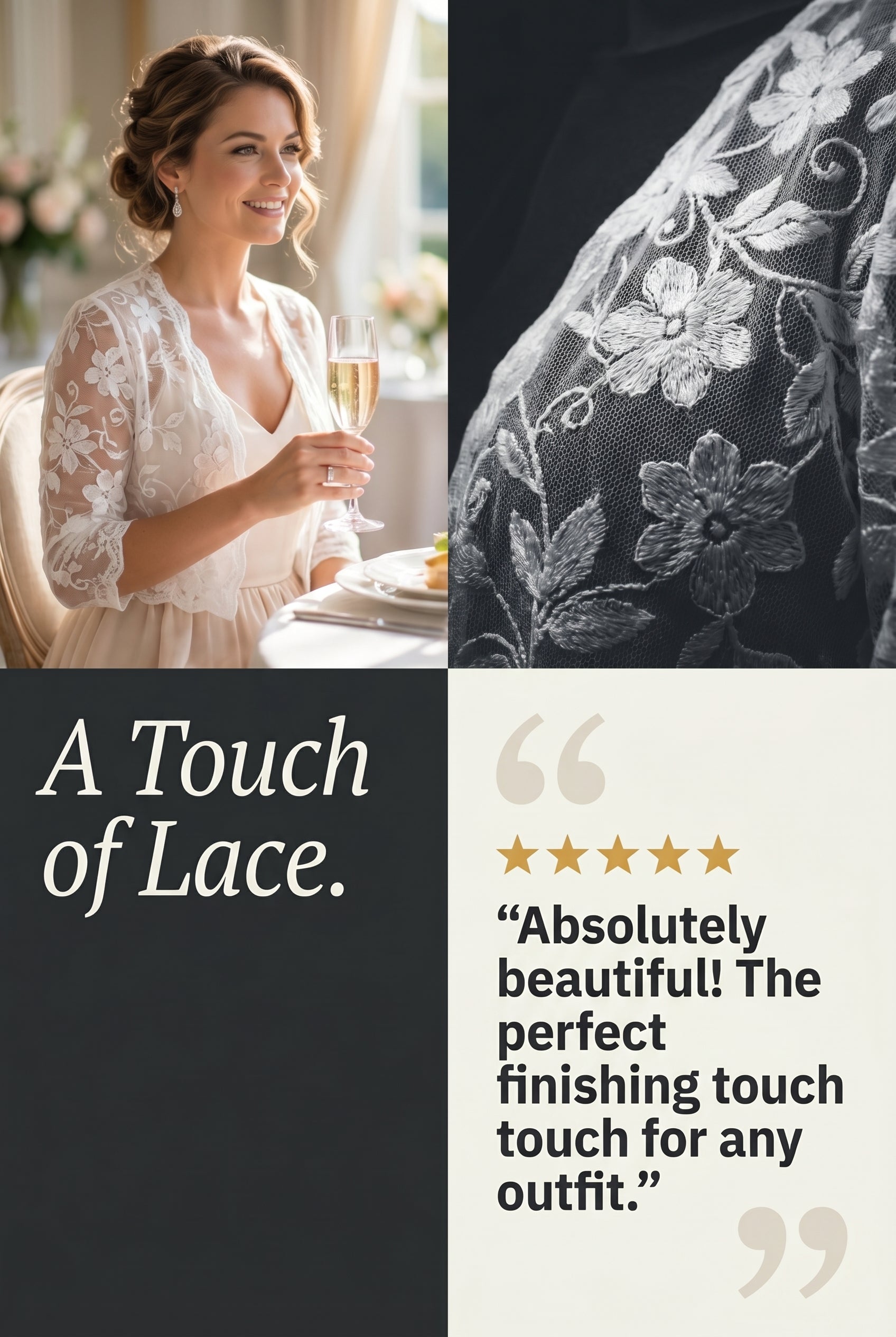 White Lace Shrug, Lace Shoulder Wrap