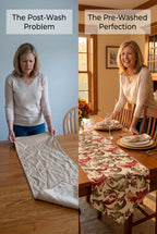 Florentine Design Table Runner, Terracotta Sage Green 100% Cotton