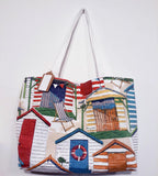 Beach Print Tote Bag, Waterproof Outdoor Fabric "Cabana"