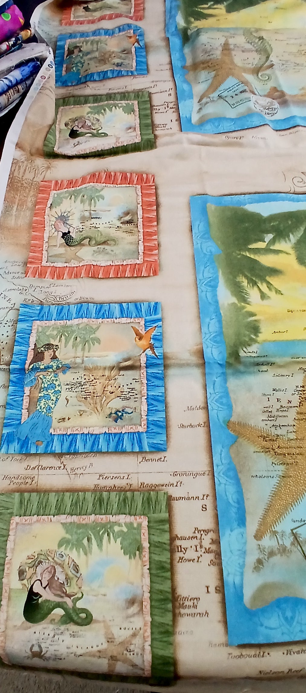 Quilt Panel, Kathleen Francour "Tropical Dreams" 2012, 100% cotton