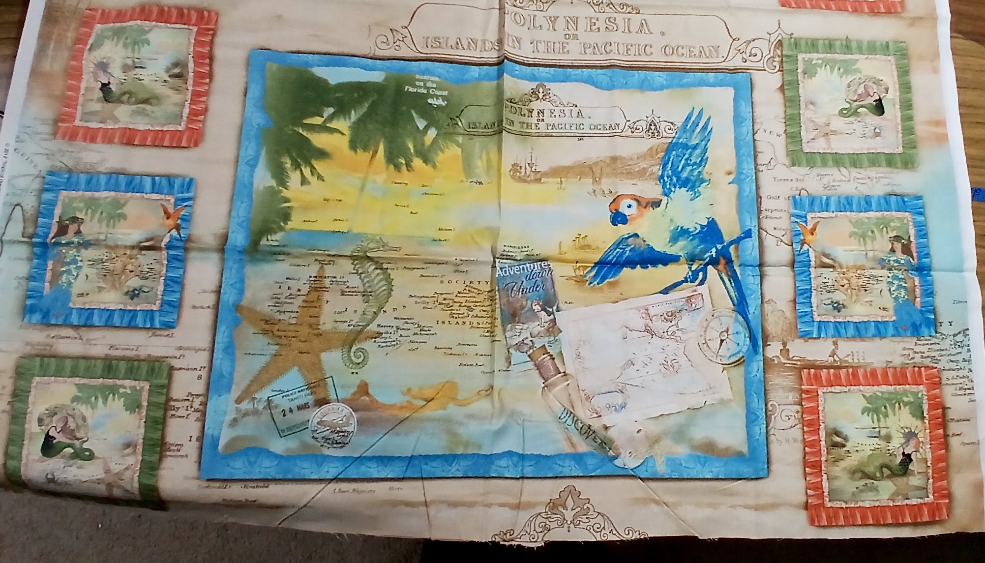 Quilt Panel, Kathleen Francour "Tropical Dreams" 2012, 100% cotton