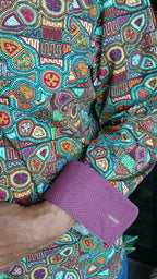 Men's Designer Button Up Long Sleeve Shirt