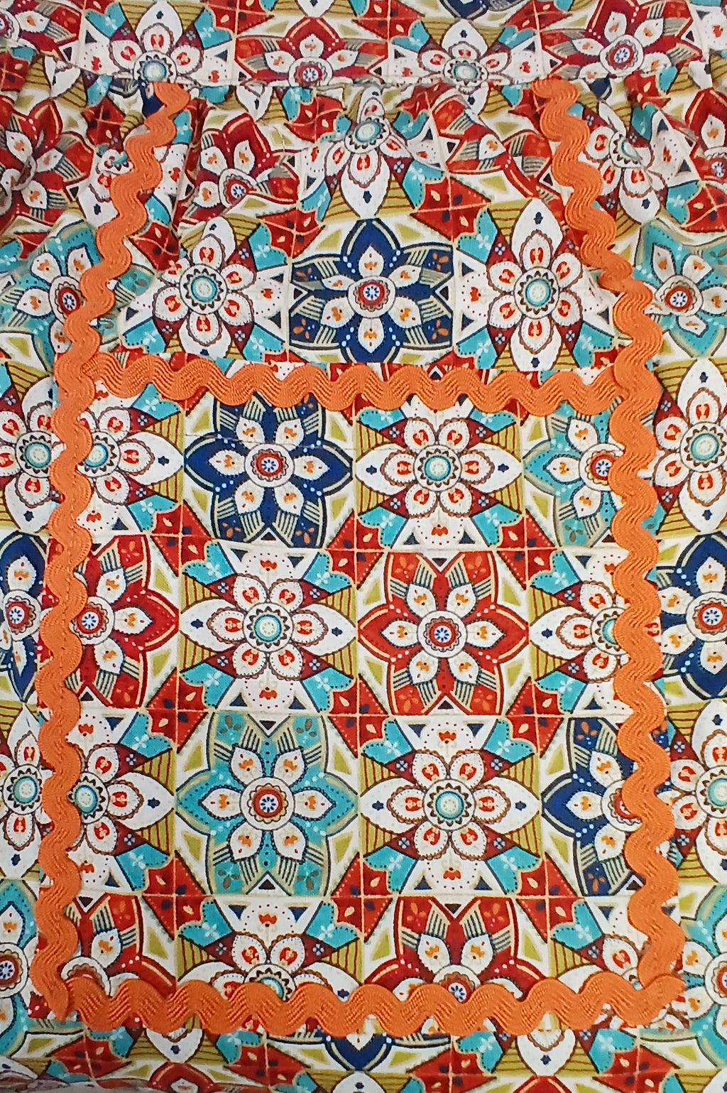 Kitchen Half-apron cotton medallion print