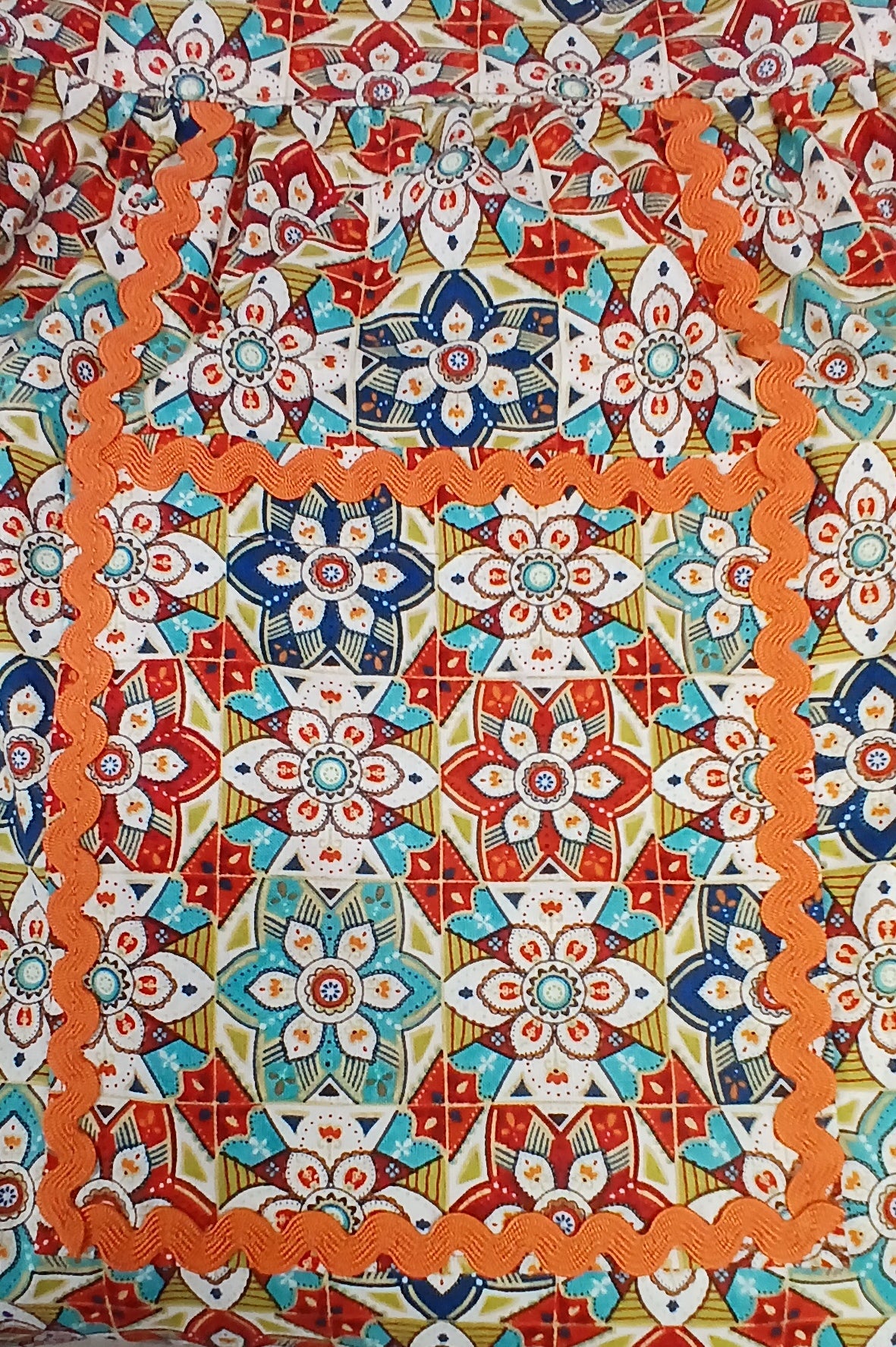 Kitchen Half-apron cotton medallion print
