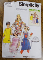 Vintage Style Bib Apron, Yellow & Orange Citrus Print Cotton