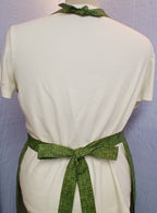 Handmade Full Bib Apron, Sunflower & Green 100% Cotton