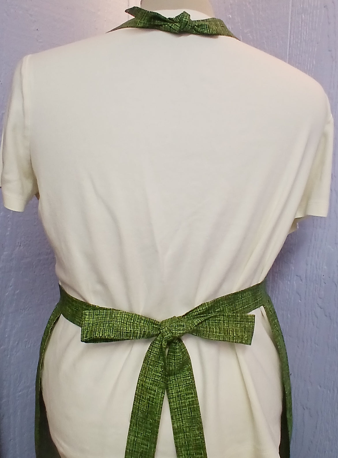 Handmade Full Bib Apron, Sunflower & Green 100% Cotton
