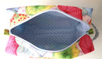 Boxy Makeup Bag with Zipper & Handle, 100% Cotton Prints