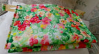 Fabric Makeup Bag with 3 Pouches & Zipper, Floral 100% Cotton