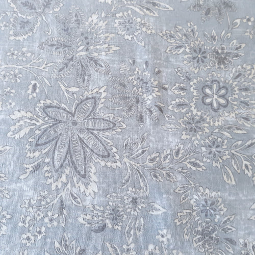 Batik Print Table Runner, Blue Gray 100% Cotton