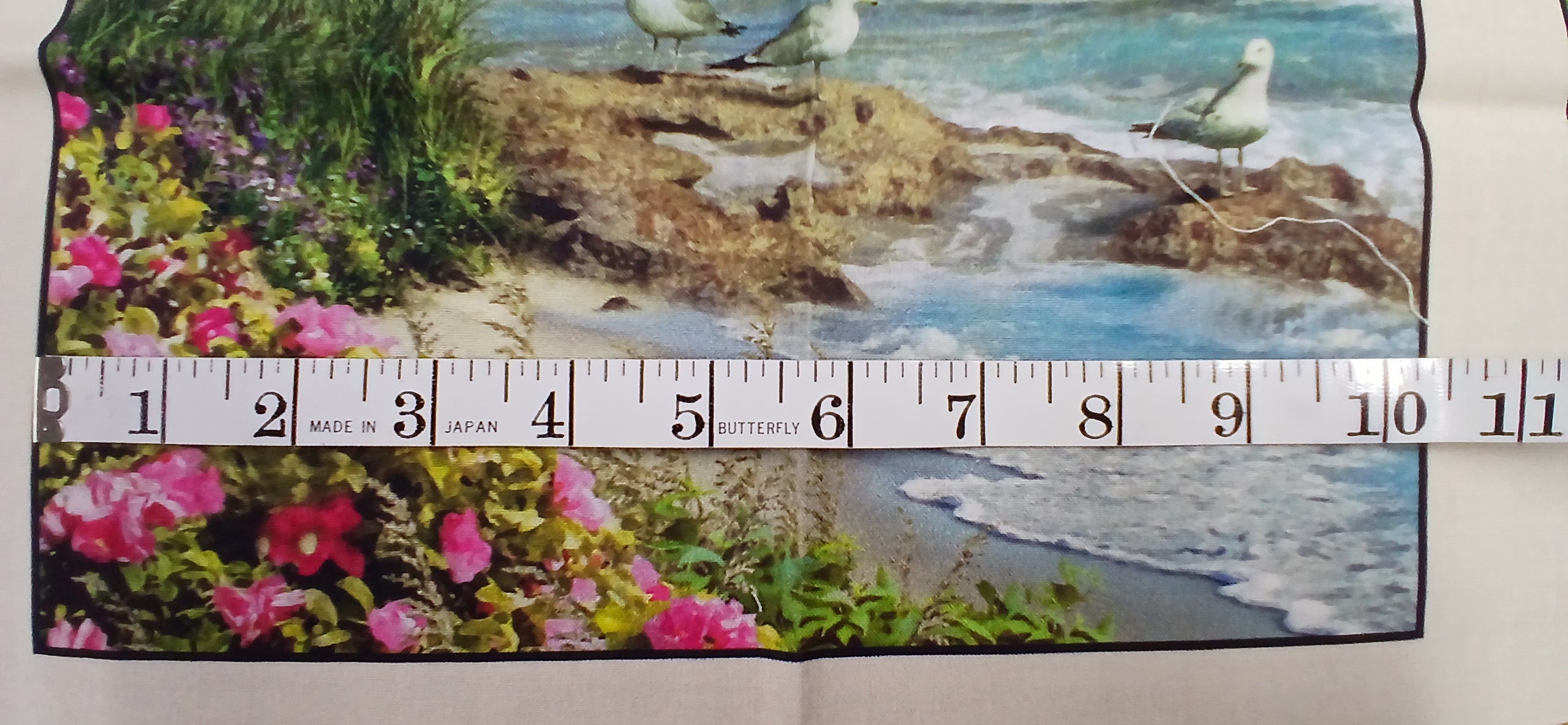Quilt Panel, Alan Giana for Elizabeths Studio "Sand", 100% Cotton Beach Theme