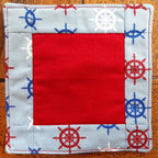 Coastal Theme Drink Coasters, Beach & Nautical Designs, 100% Cotton, Set of 4