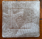 Coastal Theme Drink Coasters, Beach & Nautical Designs, 100% Cotton, Set of 4
