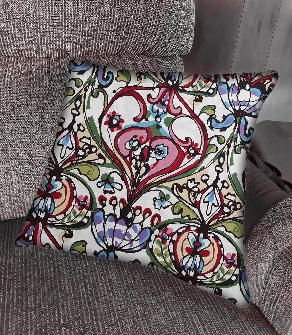 Block Print Throw Pillow Cover | Ethnic Print | 100% Cotton | Handmade