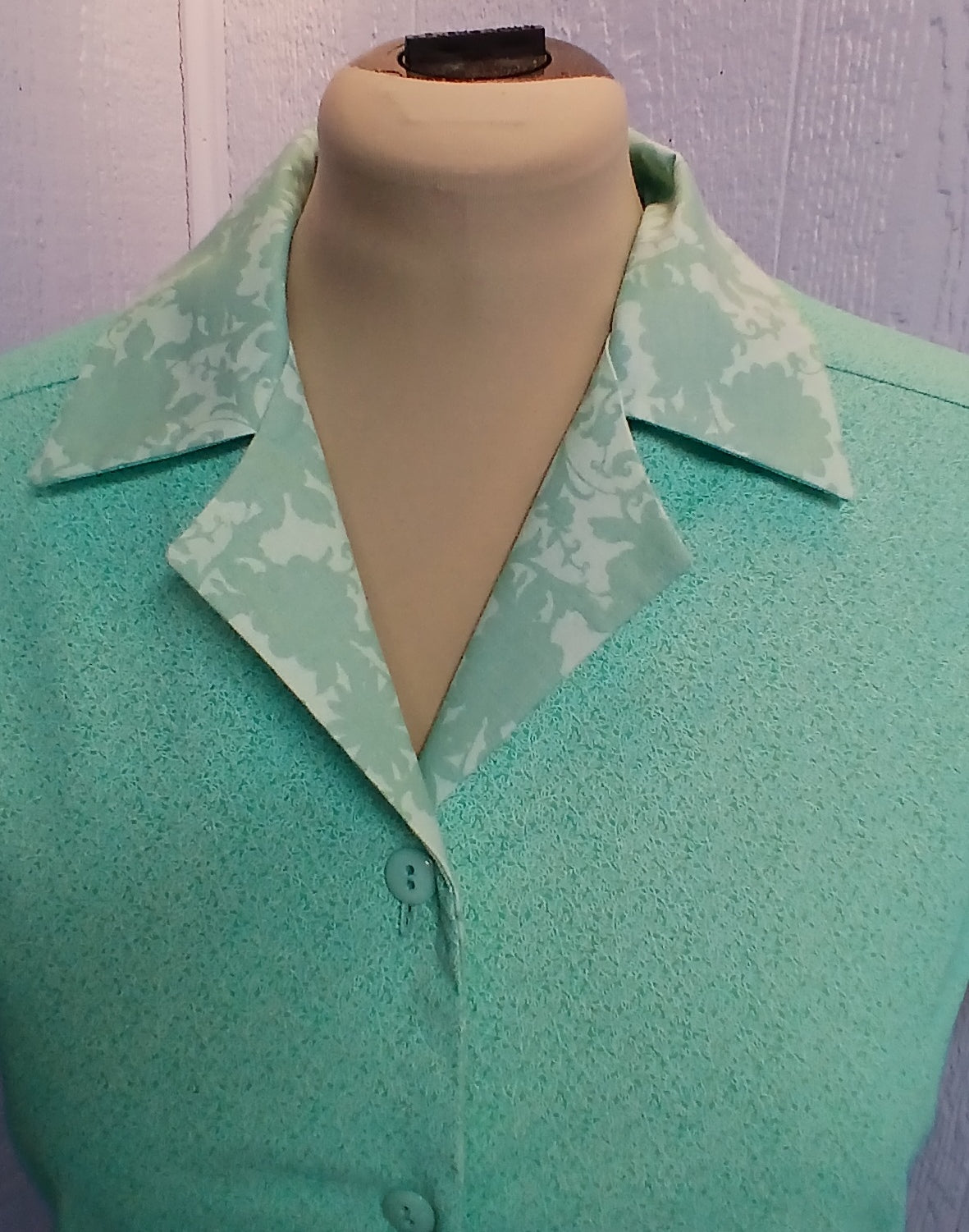 Women's Cotton Camp Shirt, Turquoise