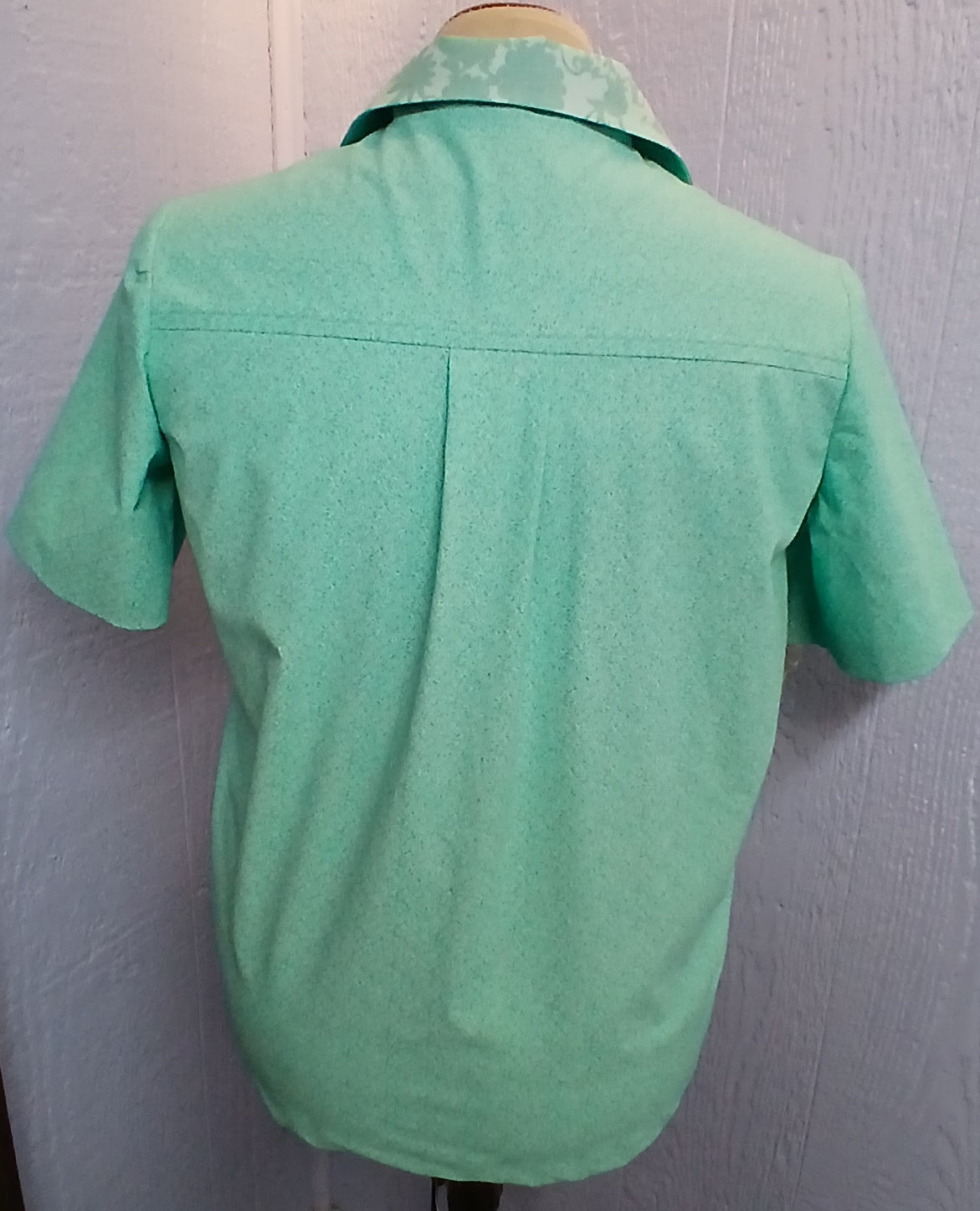 Women's Cotton Camp Shirt, Turquoise