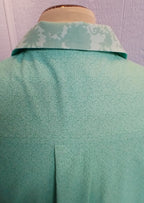 Women's Cotton Camp Shirt, Turquoise