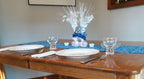 Patina Blue Table Runner, 100% Cotton, Winter Theme