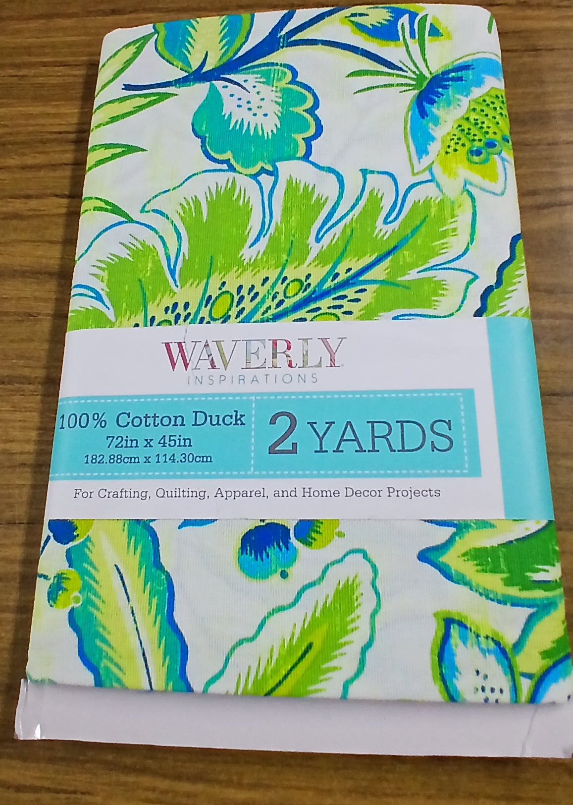 Waverly Decorator Print, Blue Green Tropical 100% Cotton