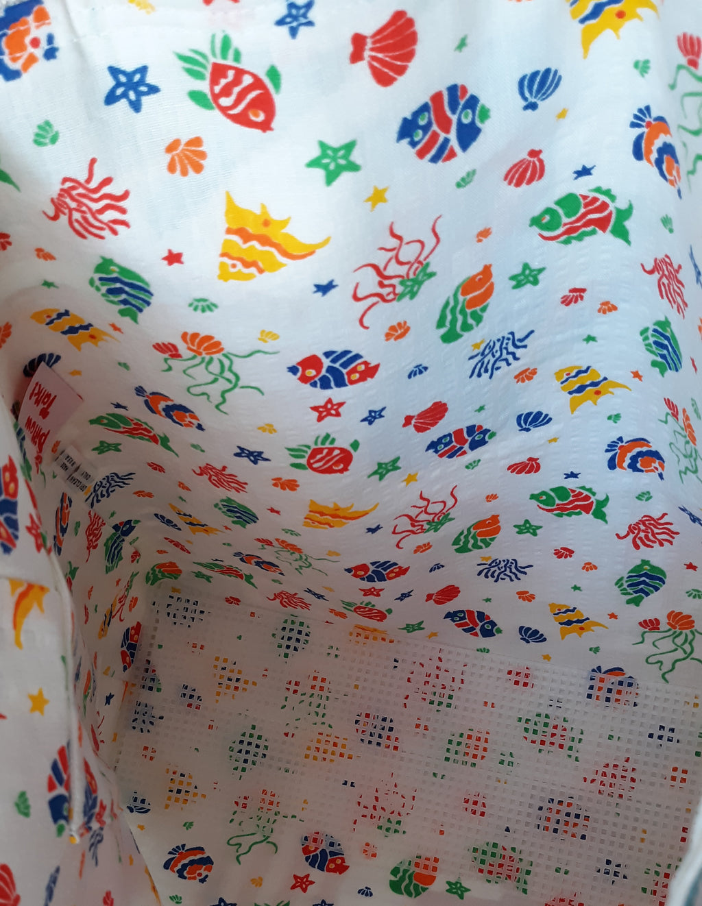 Beach Print Tote Bag, Waterproof Outdoor Fabric "Cabana"