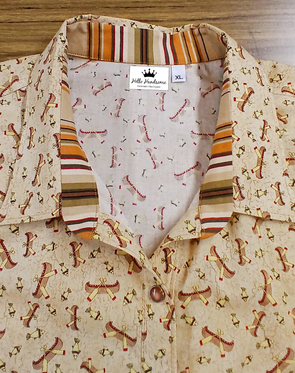 Men's Cotton Sport Shirt, Short Sleeves, Button Up