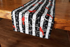 Winter Holidays Table Runner, Red Cardinals White Birches
