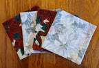 Cocktail Napkins, Holiday Cotton Napkins, Set of 4