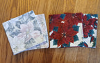 Cocktail Napkins, Holiday Cotton Napkins, Set of 4