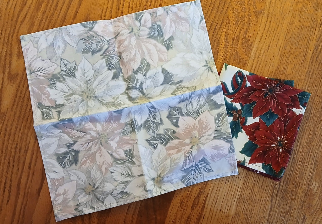 Cocktail Napkins, Holiday Cotton Napkins, Set of 4