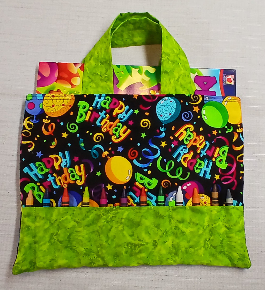 Coloring Book Tote with Crayons