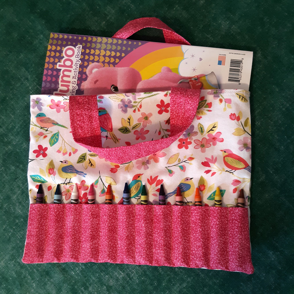 Coloring Book Tote with Crayons