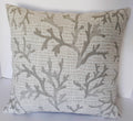 Coastal Design Throw Pillow Cover, 16" Taupe Sea Coral 100% Cotton