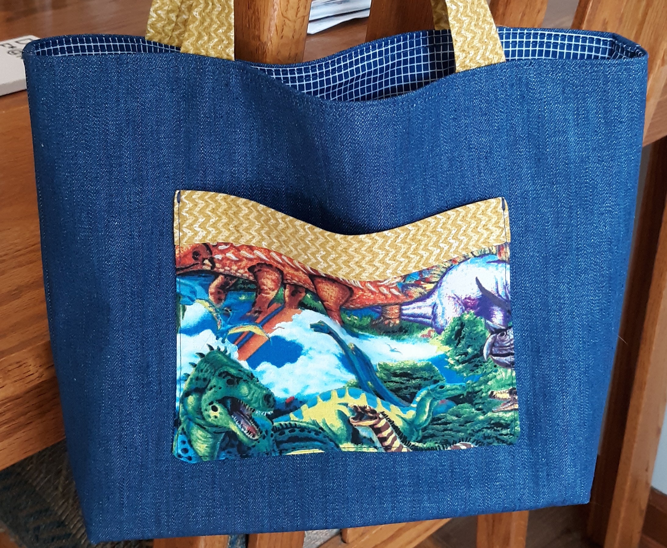 Denim Toddler Tote, Children's Blue Denim Tote