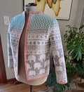 Upcycled Quilt Jacket, Elephant Print Cotton