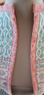 Upcycled Quilt Jacket, Elephant Print Cotton
