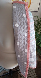 Upcycled Quilt Jacket, Elephant Print Cotton
