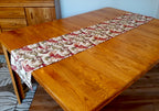 Florentine Design Table Runner, Terracotta Sage Green 100% Cotton
