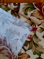 Florentine Design Table Runner, Terracotta Sage Green 100% Cotton