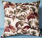 Florentine Throw Pillow Cover, Terracotta, Gold, Green 100% Cotton