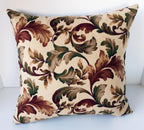 Florentine Throw Pillow Cover, Terracotta and Sage Green 100% Cotton