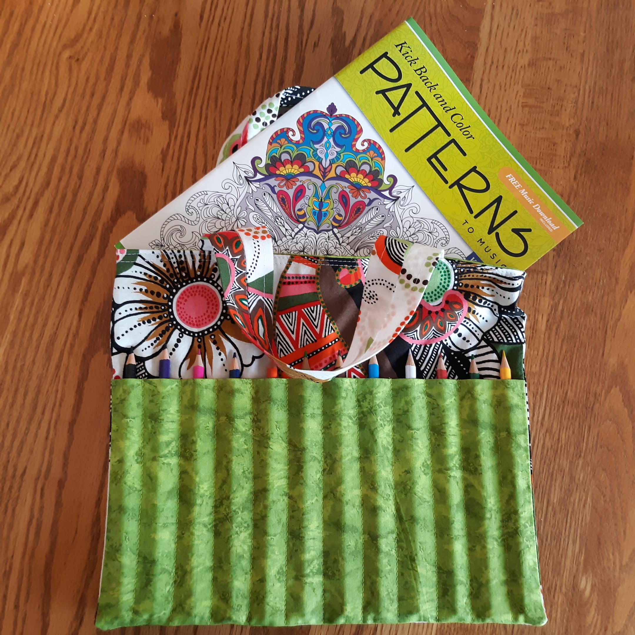 Coloring Tote with Pencils and Advanced Coloring Book
