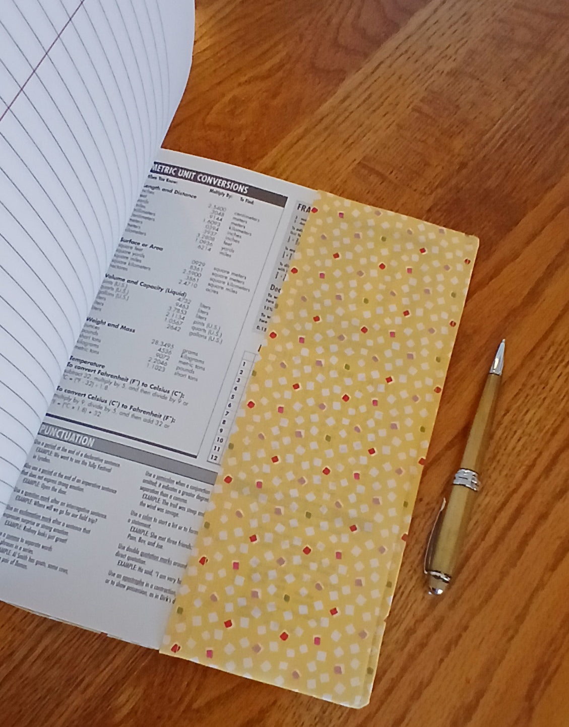 Reusable Journal Cover with Composition Book, 100% Cotton Cover