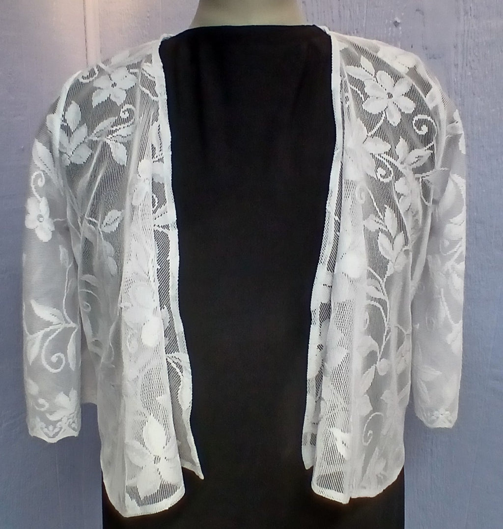 White Lace Shrug, Lace Shoulder Wrap