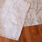 Coastal Table Runner, White Gray Sea Coral, 100% Cotton