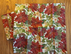 Cloth Dinner Napkins, Holiday Cotton Print Poinsettia, Set of 4
