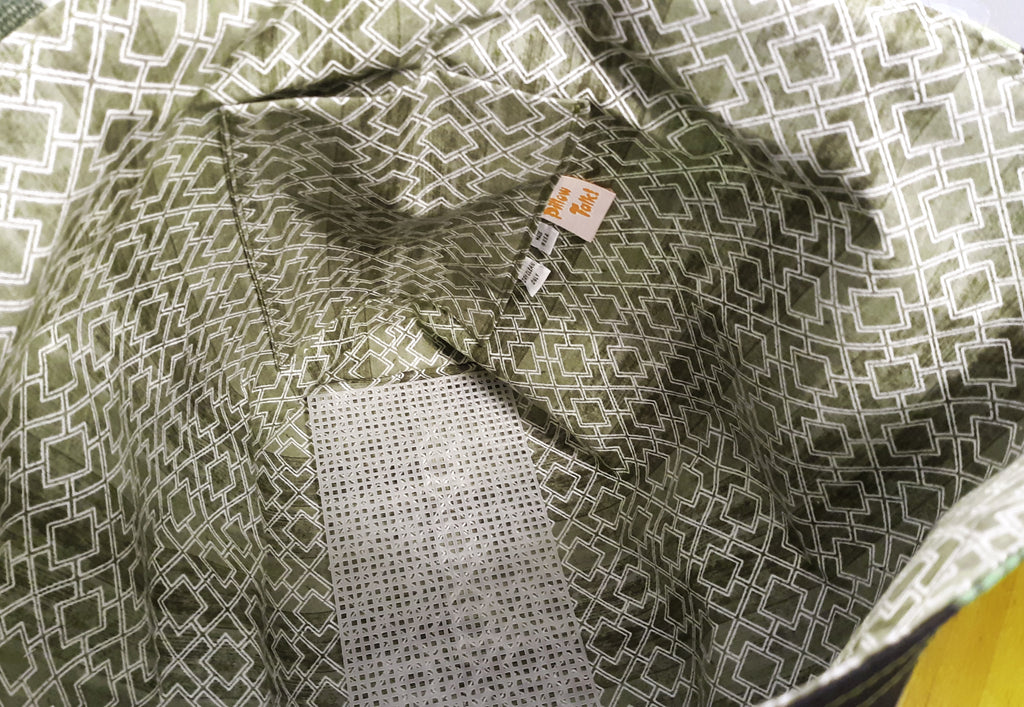 Tropical Palms Tote Bag, Green Indoor/Outdoor Fabric, Medium Size