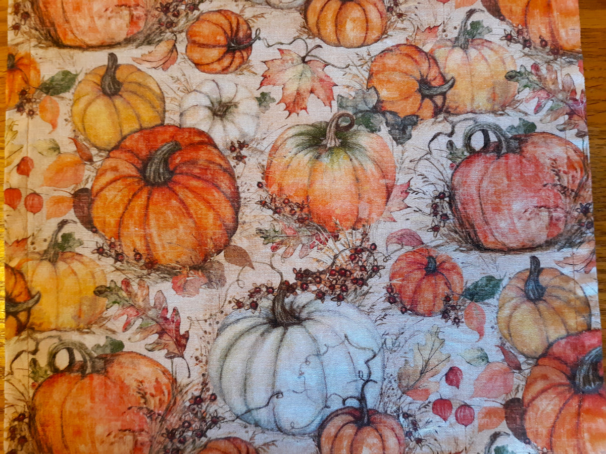 Handmade Fall Pumpkins Table Runner, Fall Decor, Multiple Sizes, 100% Cotton